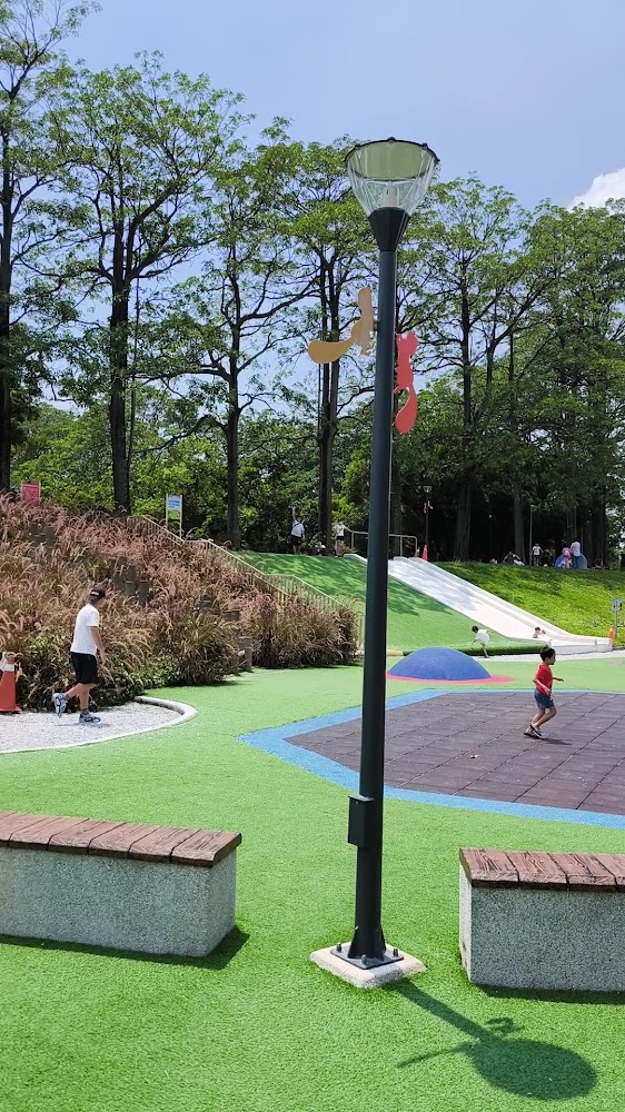 戶外溜滑梯與草地遊戲場