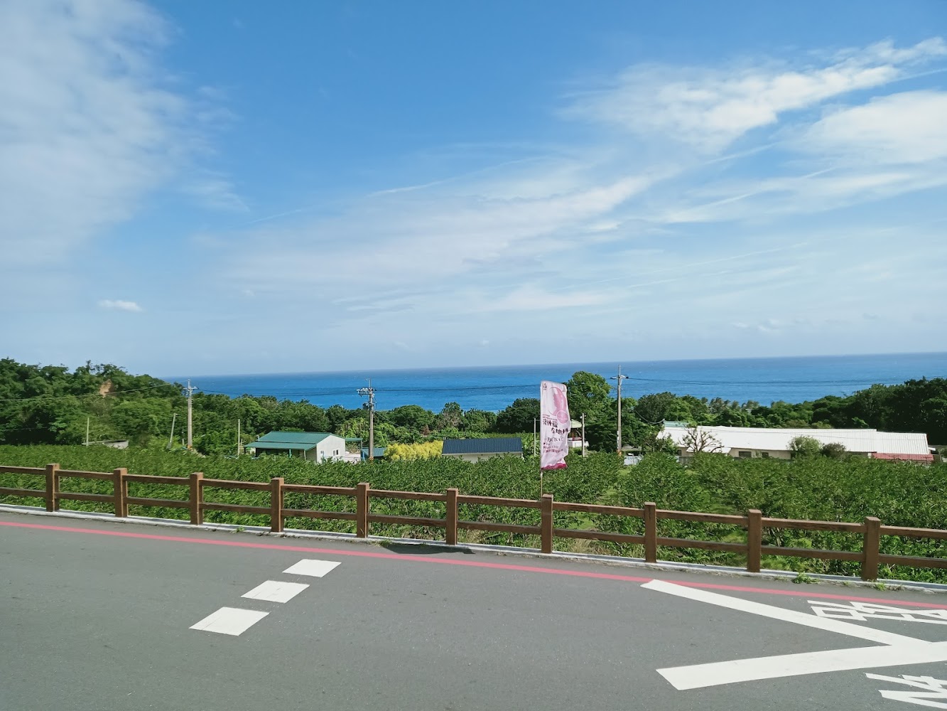 通往太麻里平交道周邊的道路與海景