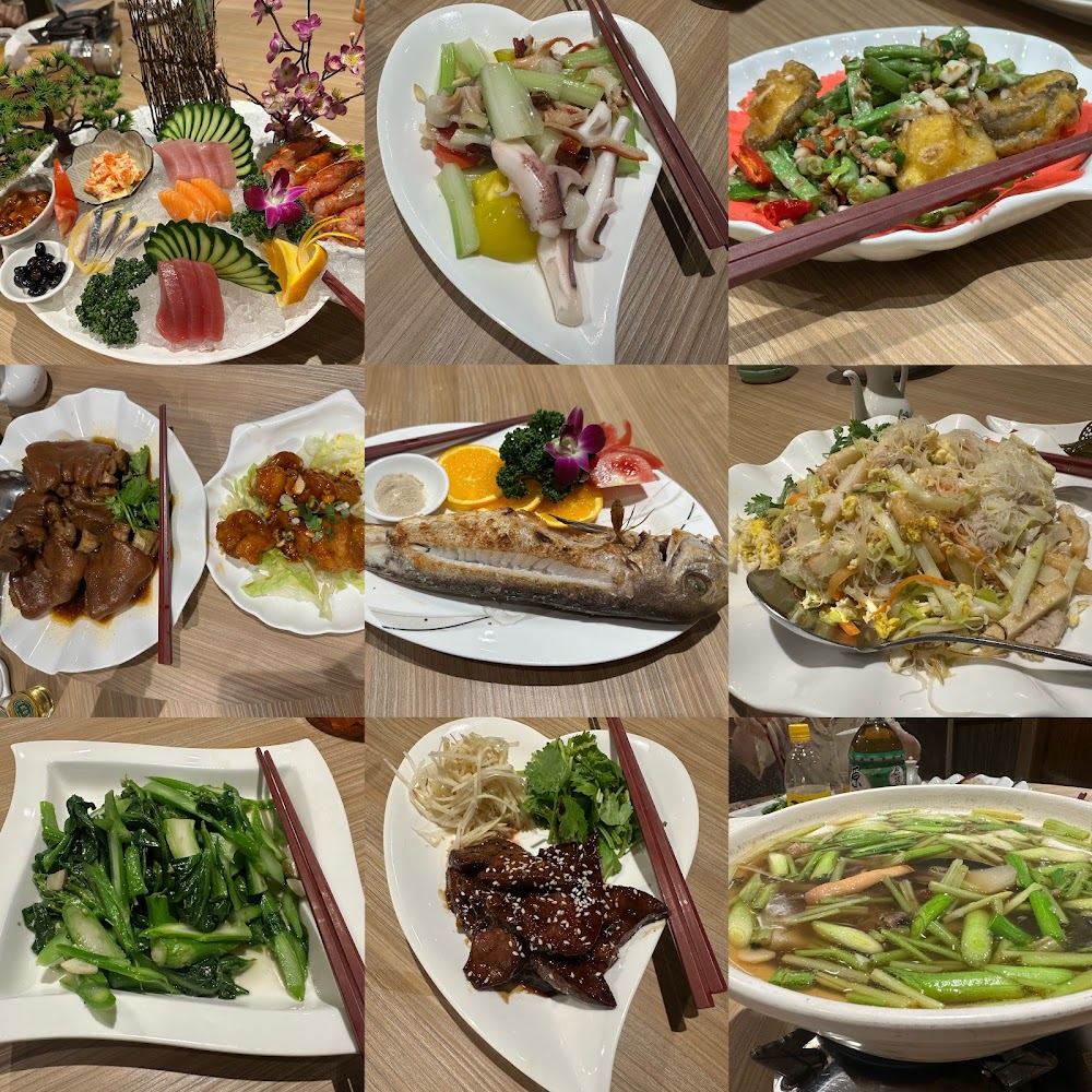 款待台菜華燈初上桌上擺滿多樣台日料理與湯品