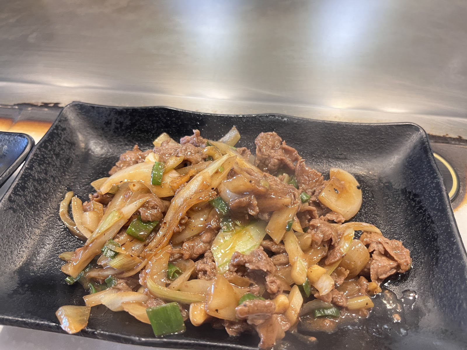 墨手鐵板燒 高雄岡山 牛肉洋蔥鐵板料理