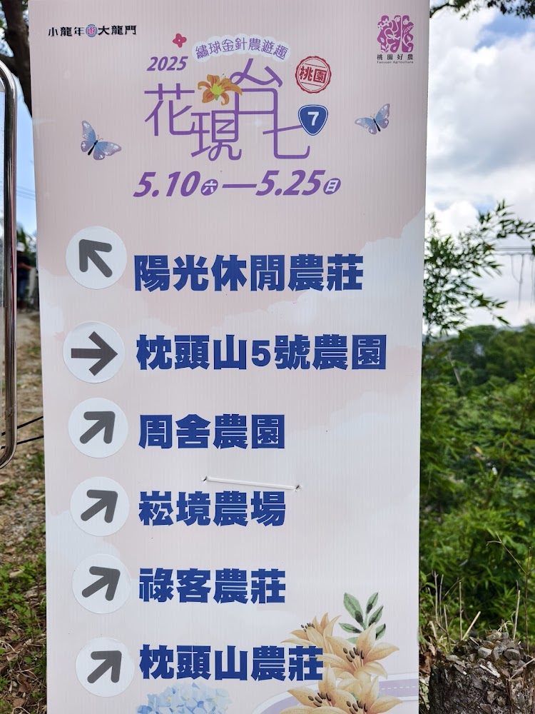 2025繡球金針農遊趣花現台七活動指示牌