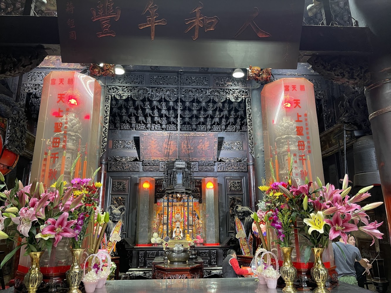北港朝天宮主殿與媽祖神龕