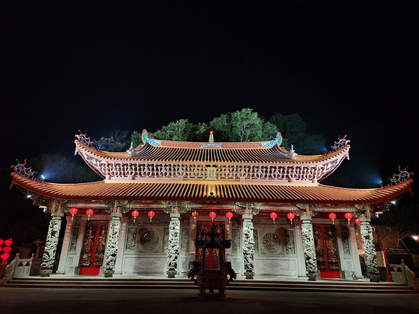 馬祖天后宮夜景與紅燈籠