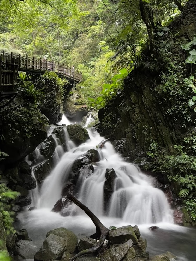 老鷹溪步道山林瀑布與棧道