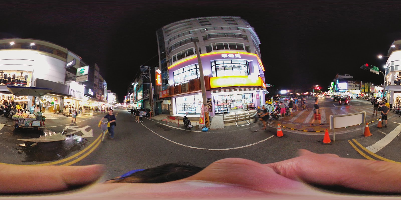 嘉義文化路夜市夜景全景360度