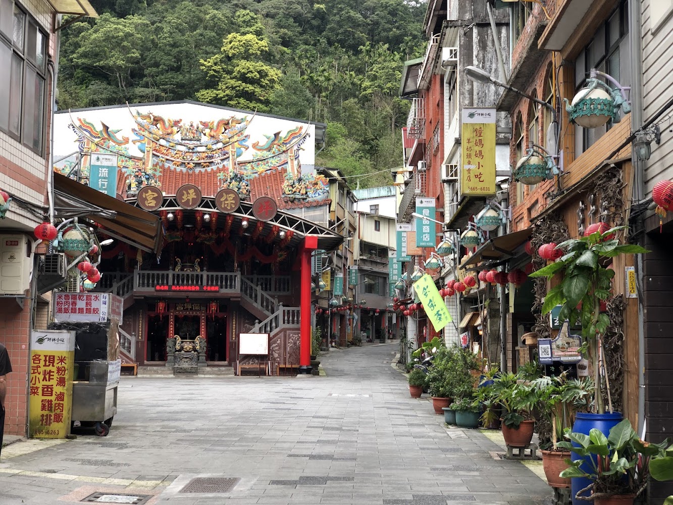 坪林老街街道與保坪宮景觀
