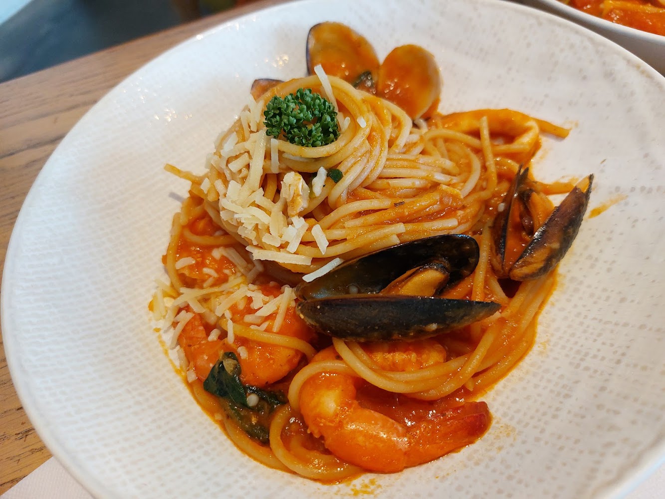 LA VILLA DANSHUI 海鮮紅醬義大利麵