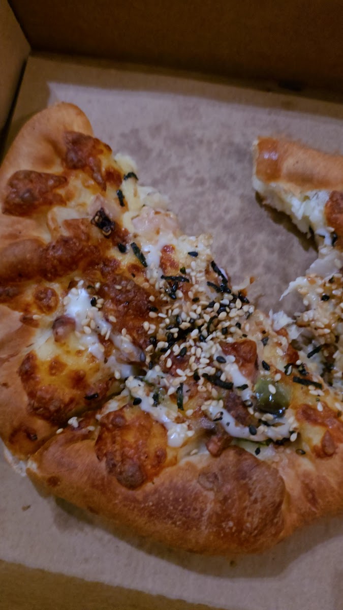 PIZZA HUT必勝客高雄橋頭店披薩配料近距離特寫