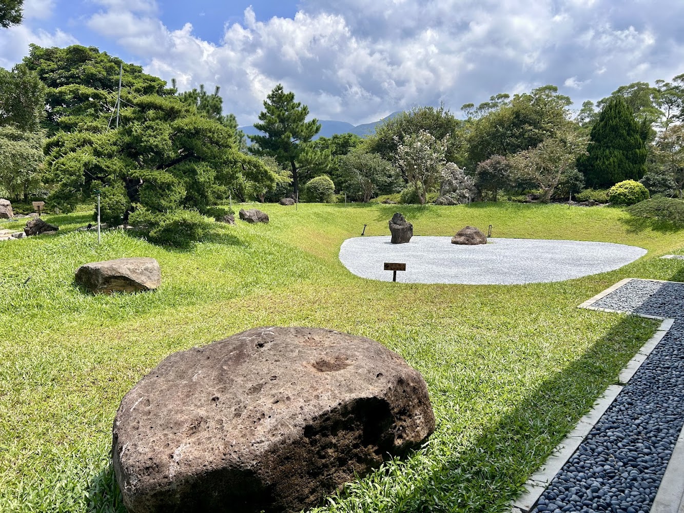 日式庭園與松樹造景