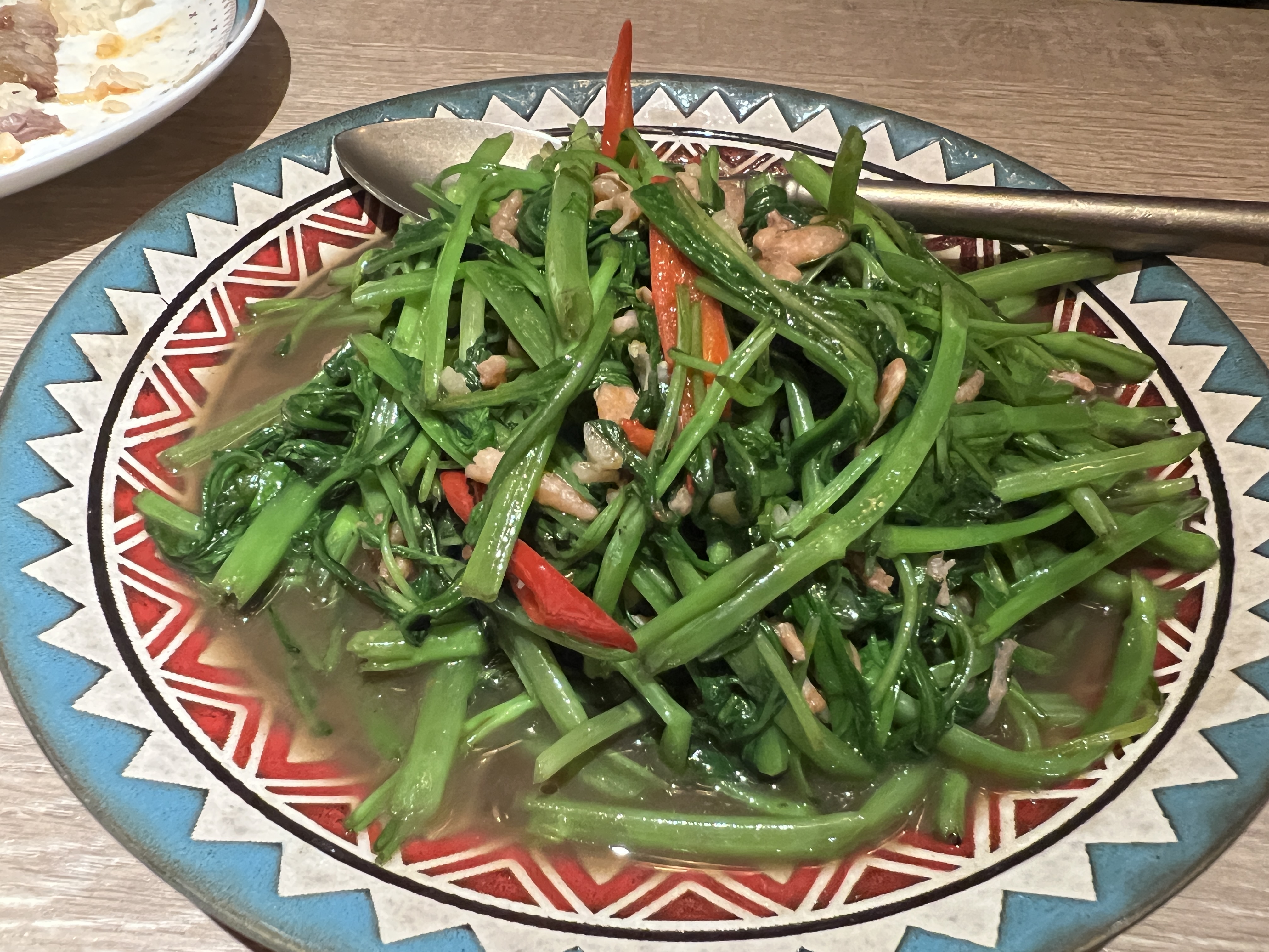 李鐵柱麻辣茶鍋竹北店炒空心菜