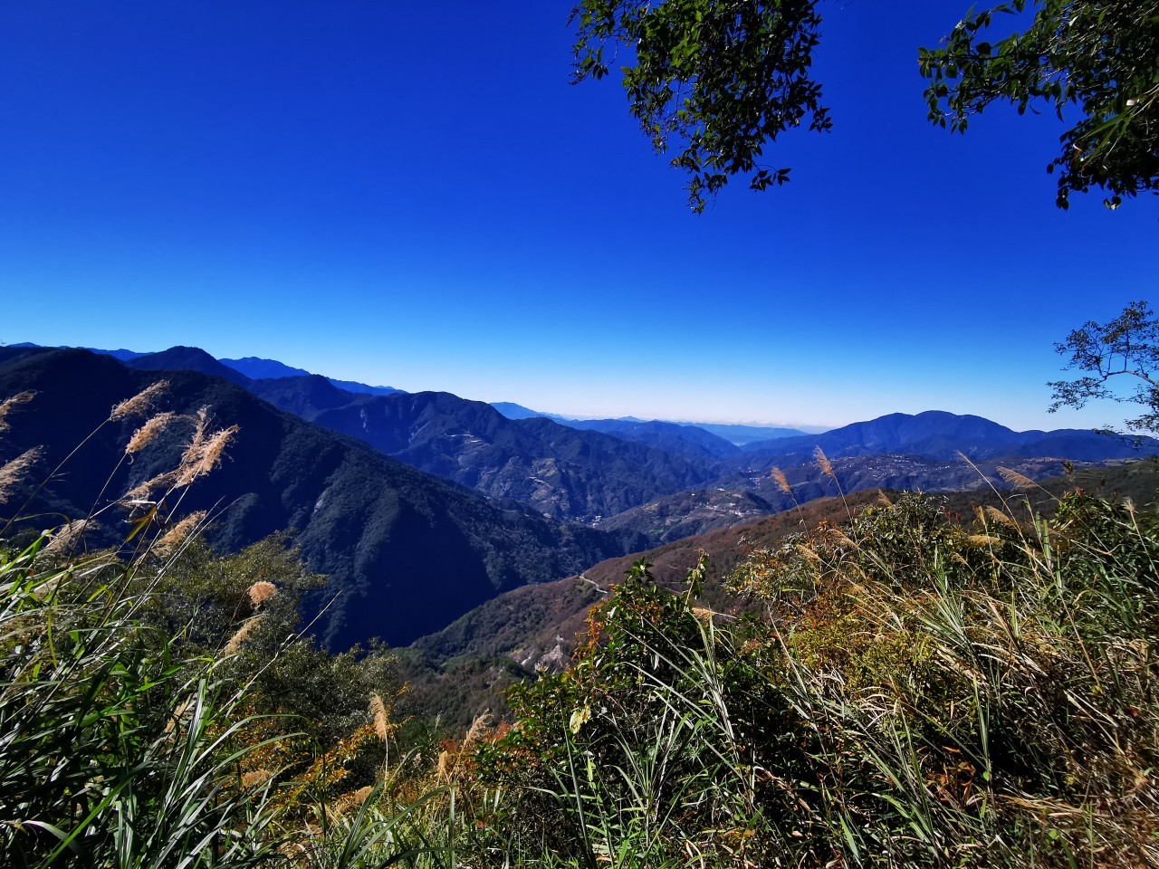 雲海保線所遠山草坡景色
