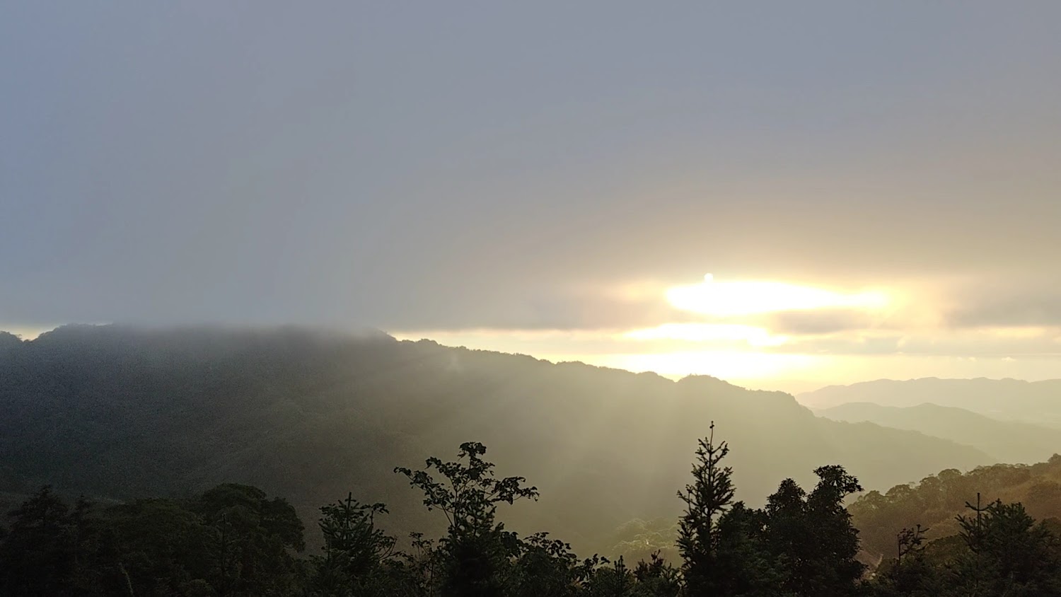 薑麻園農業休閒園區雲霧山景與陽光