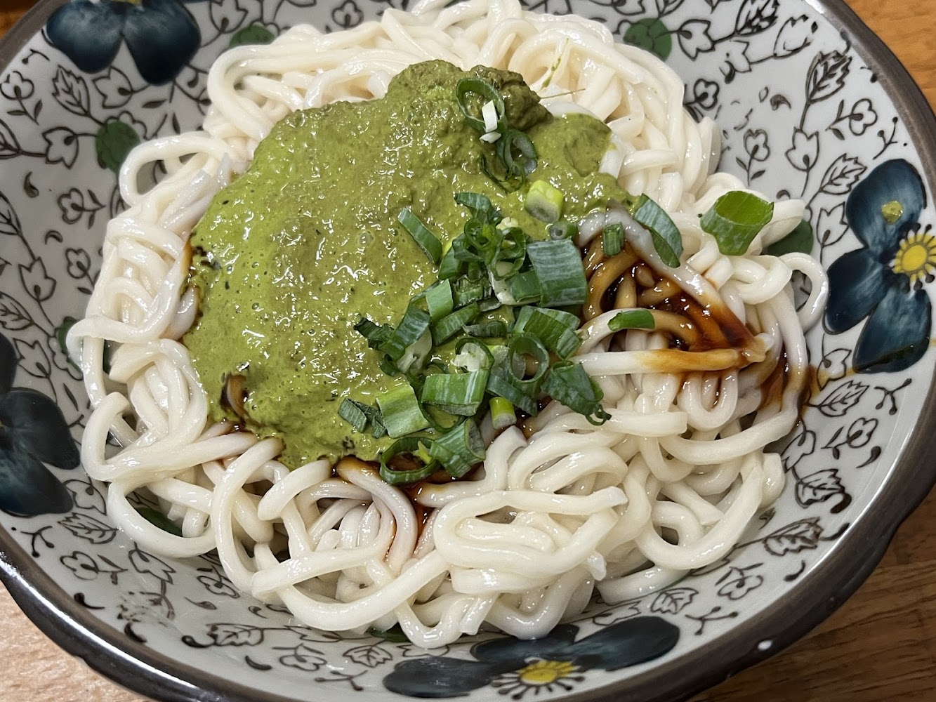 青醬烏龍麵近拍