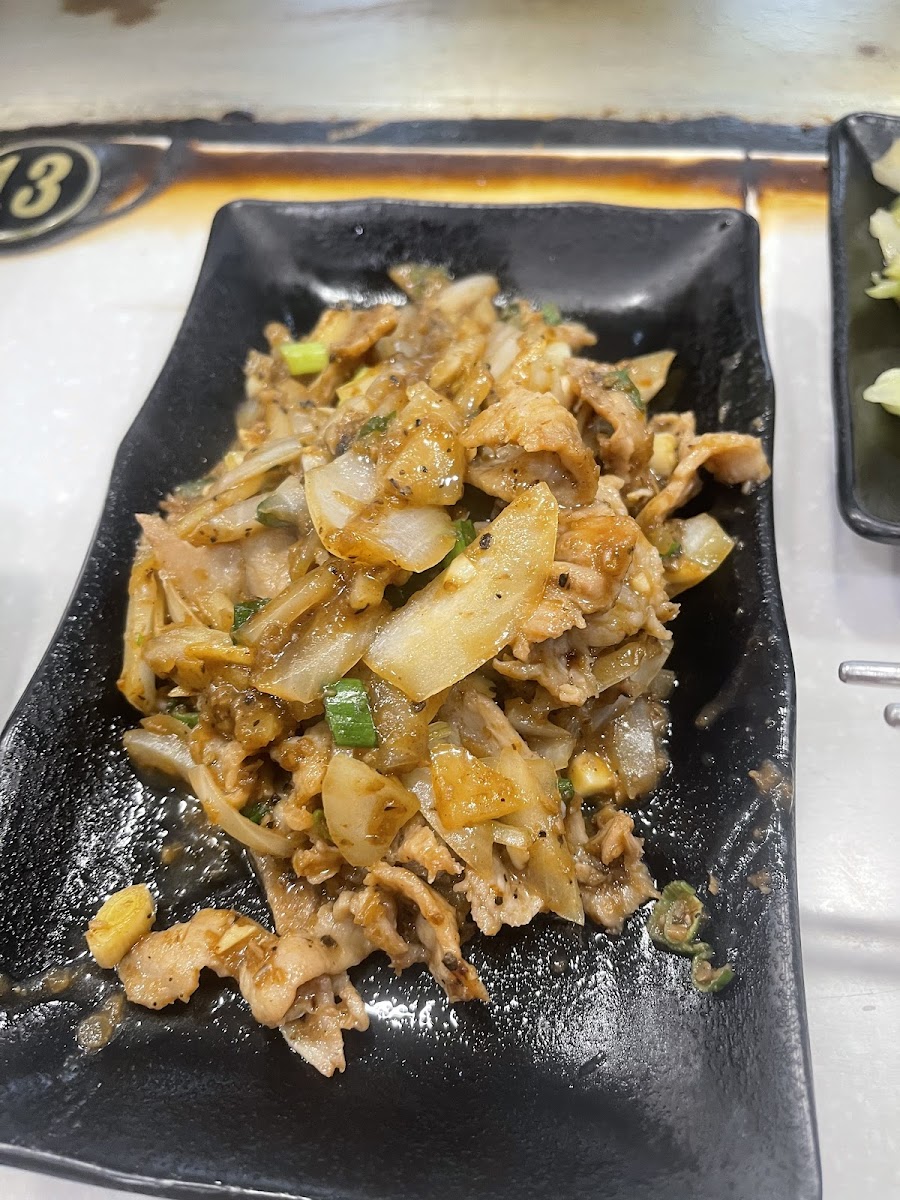 墨手鐵板燒 高雄岡山 鐵板炒蔬菜翠綠爽脆