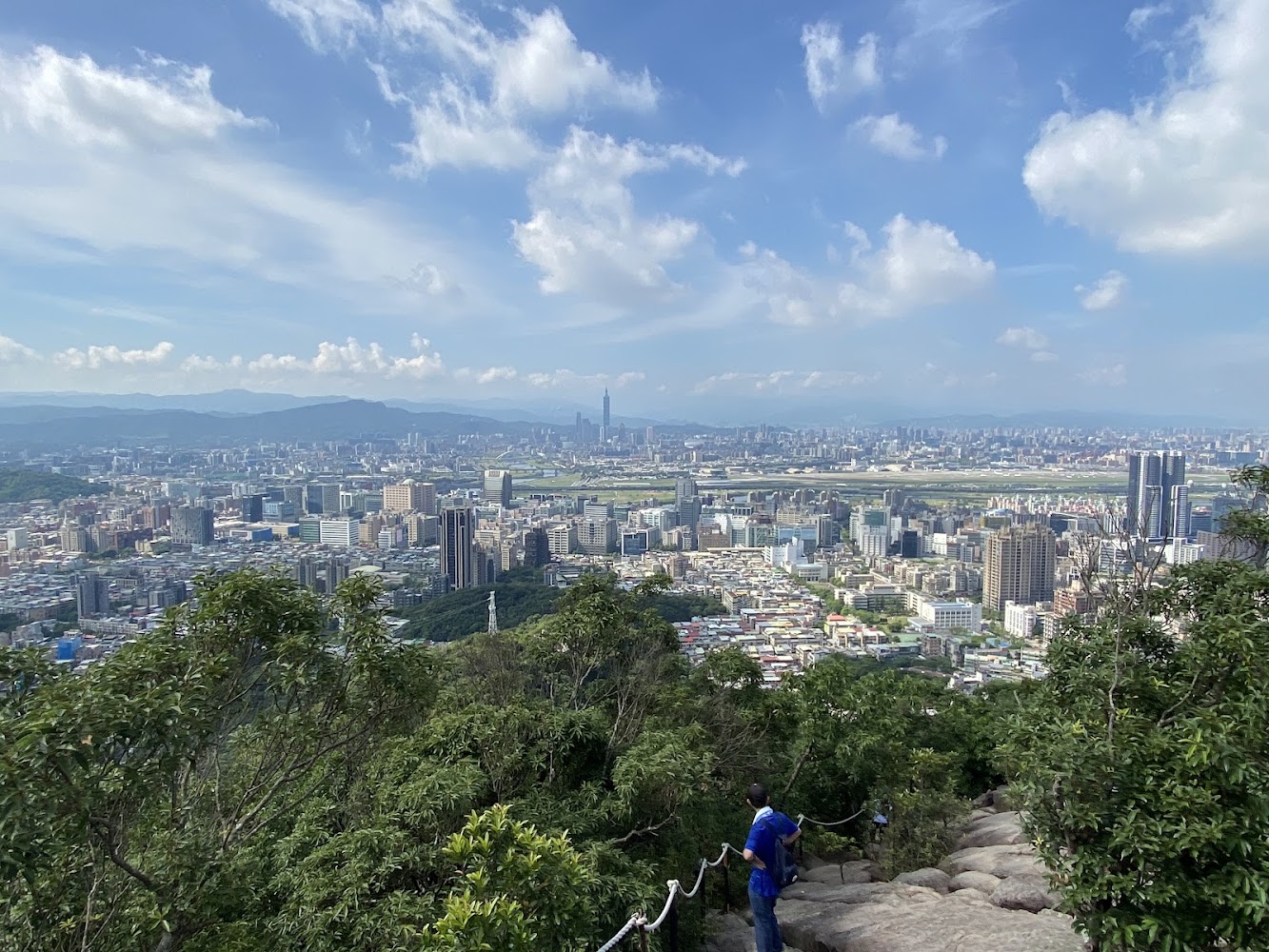 金面山步道眺望台北城市景觀