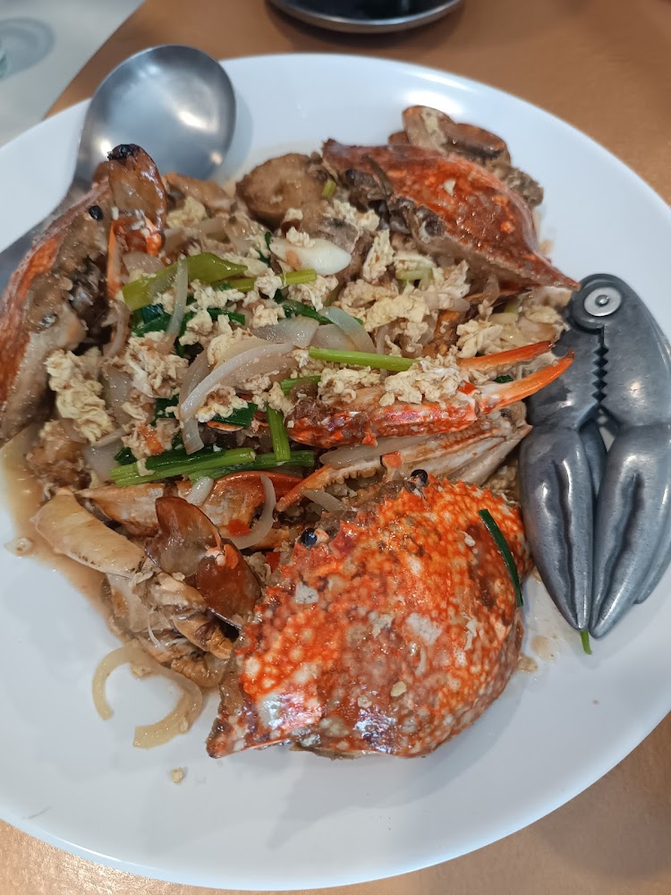 蔥花洋蔥蛋香炒螃蟹料理