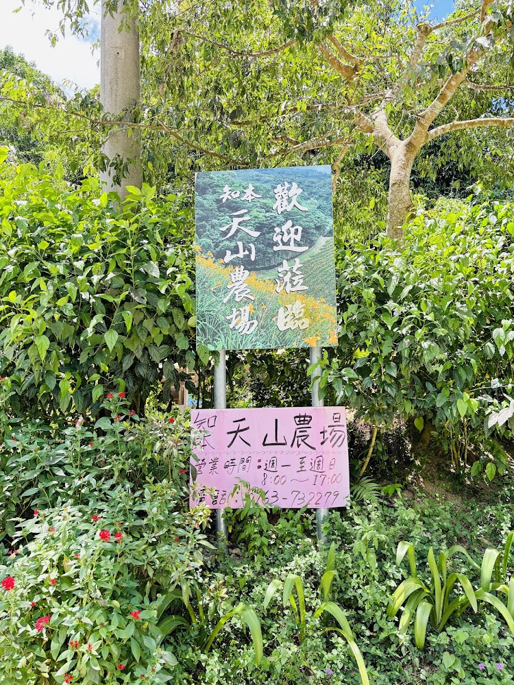 知本天山農場歡迎招牌