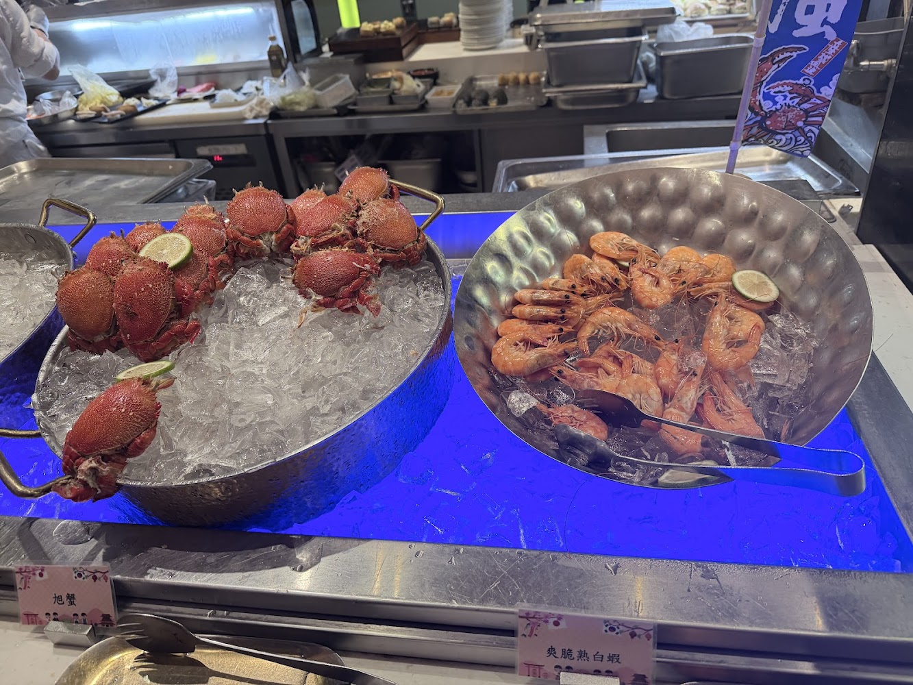 食譜自助百匯海鮮區白蝦與蟹類
