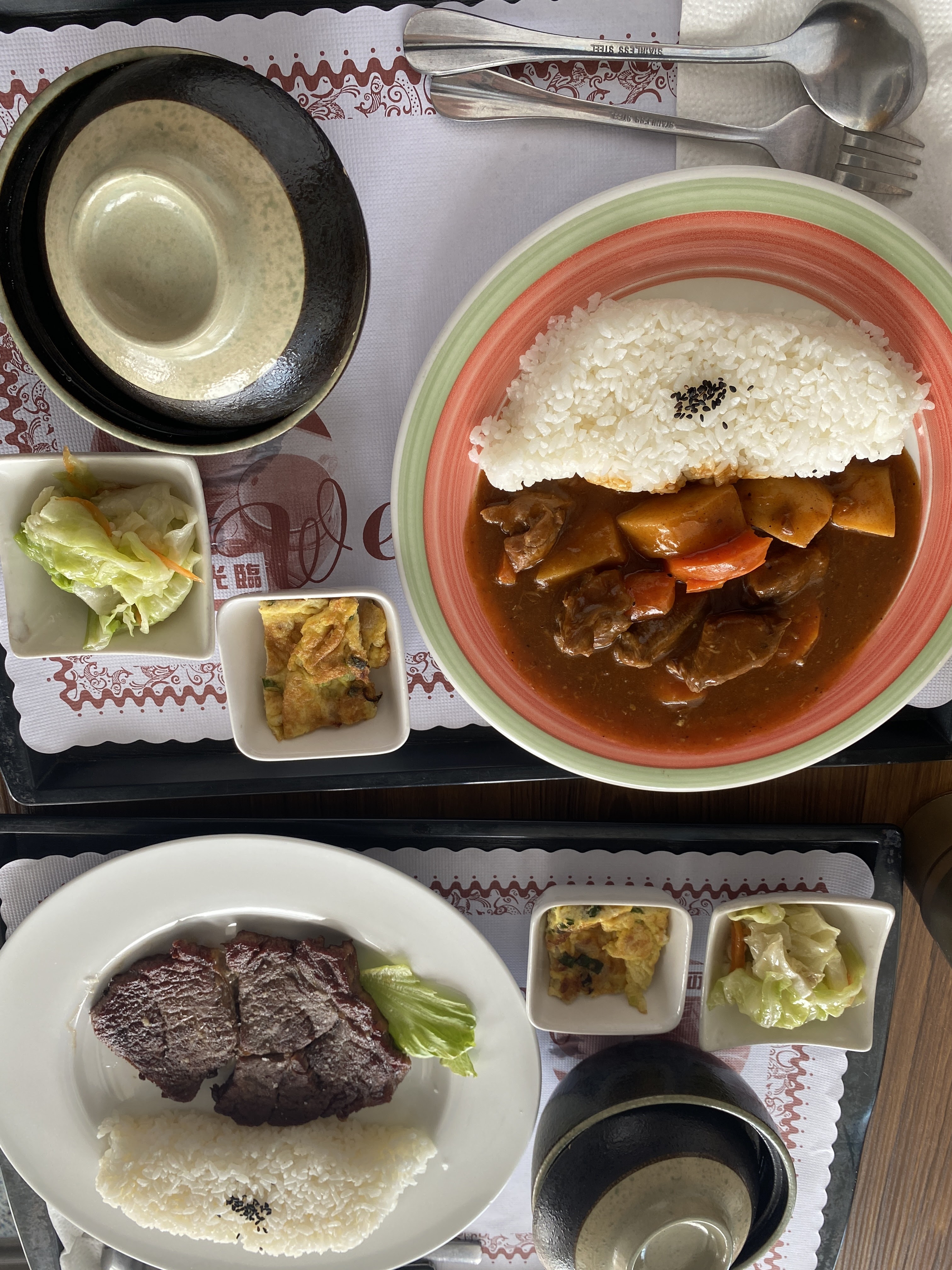 中角灣咖啡雙人套餐餐點呈現
