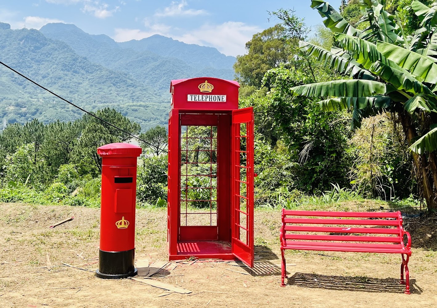 桃園百吉休閒農業發展協會體驗園區電話亭造景