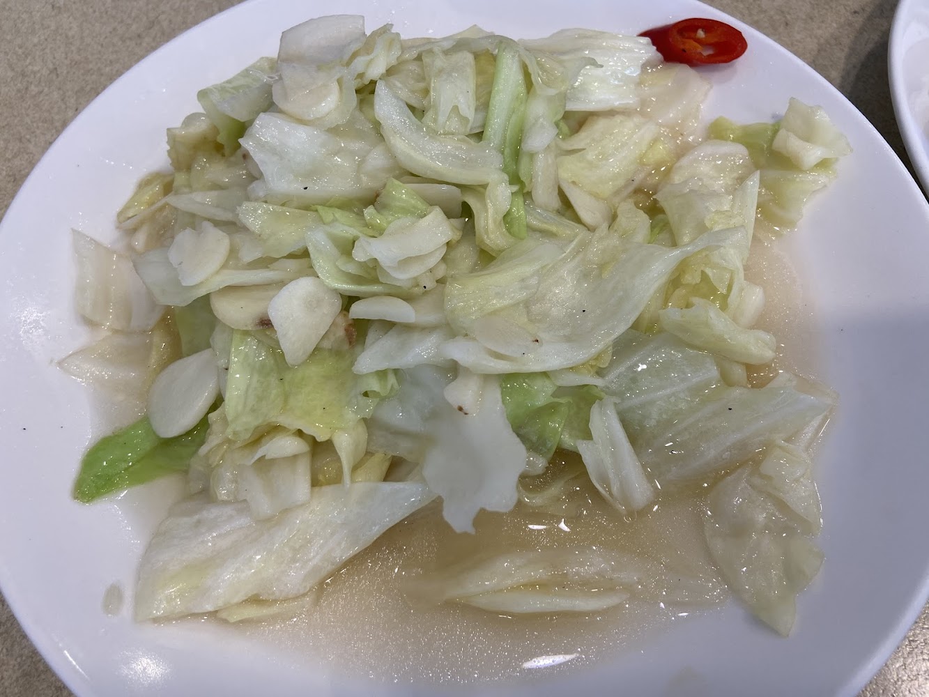 竹園台菜餐廳炒高麗菜