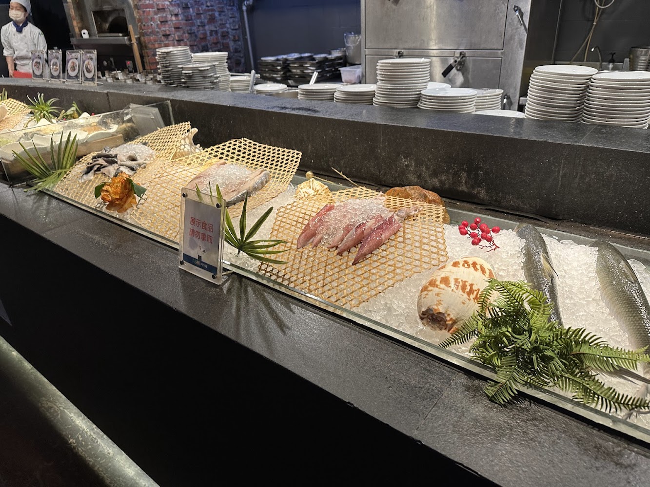 桂田酒店阿力海百匯餐廳海鮮區展示
