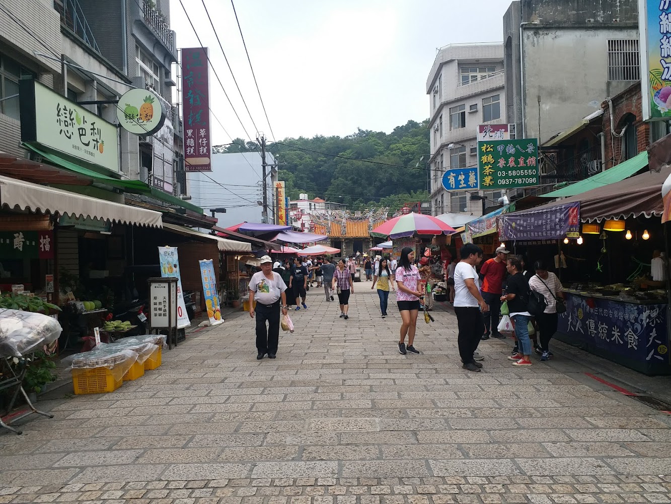 北埔老街街道與攤販市集風貌
