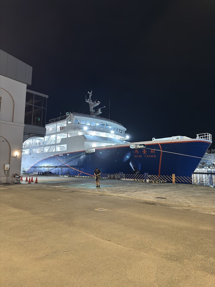 新臺馬輪夜間停靠港邊外觀
