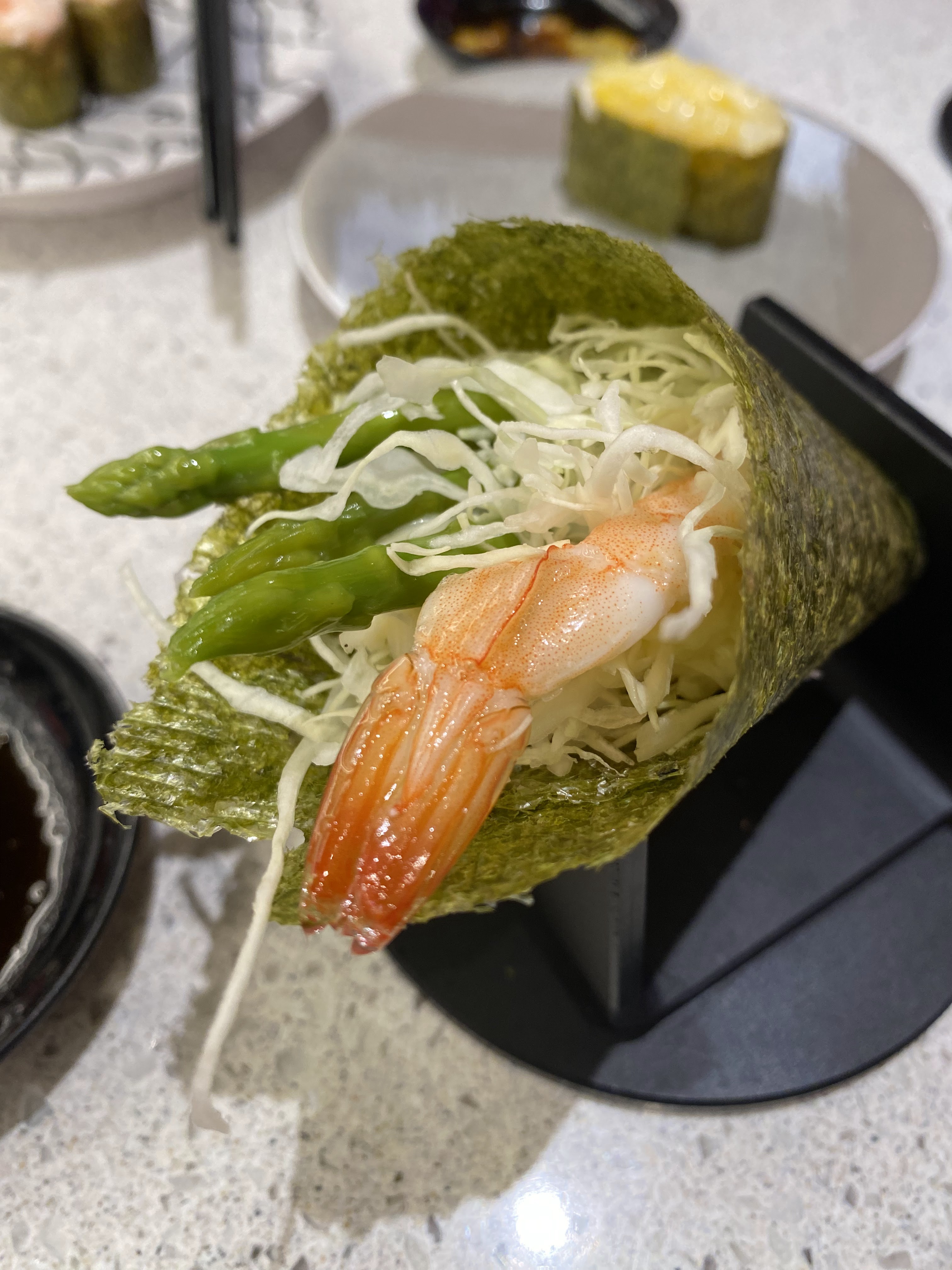 蝦子蘆筍手卷