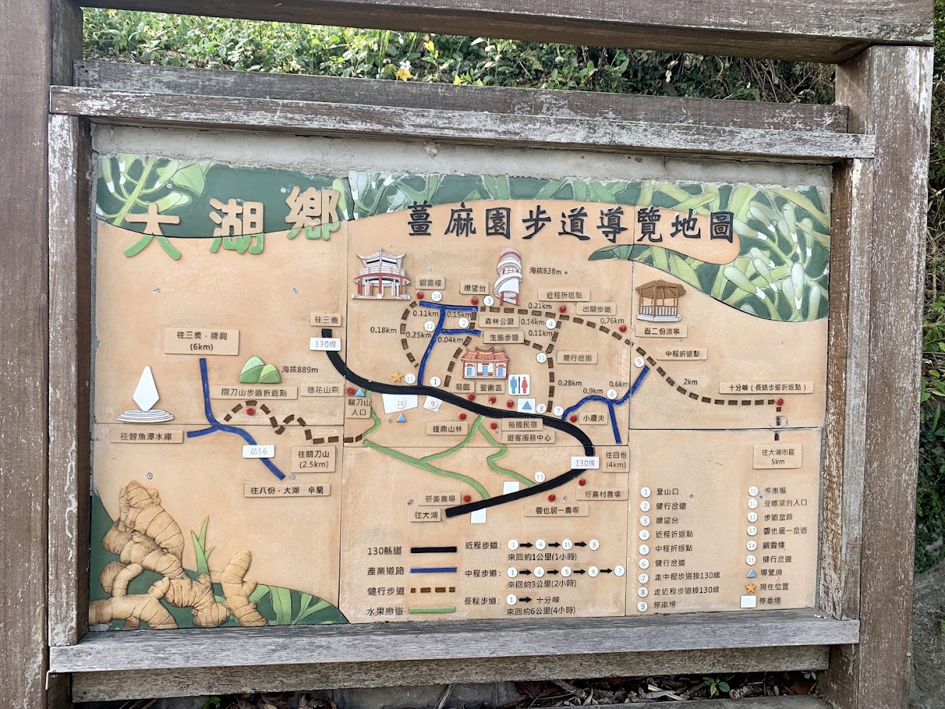 薑麻園步道導覽地圖