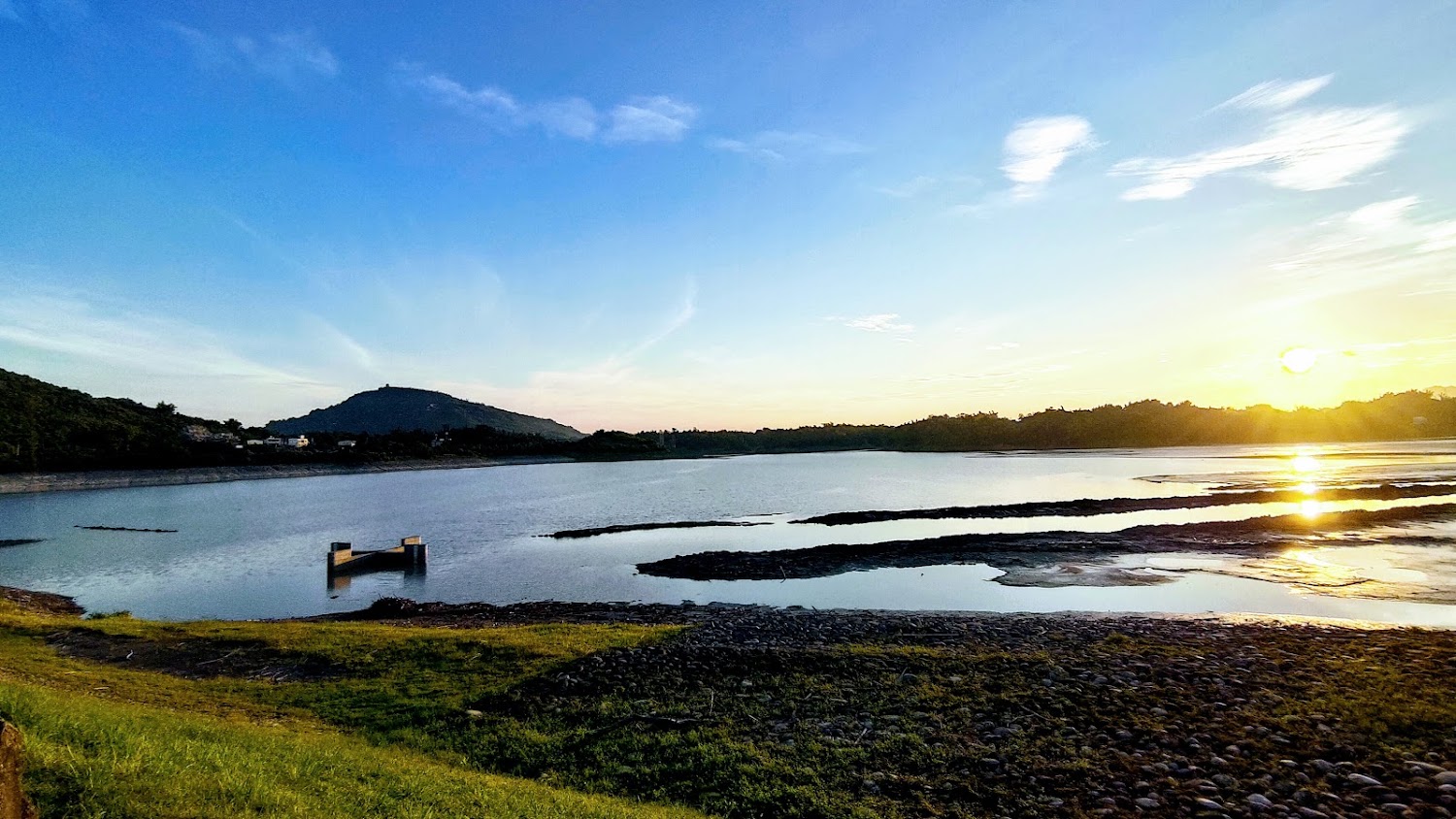 阿公店森林公園湖景夕陽