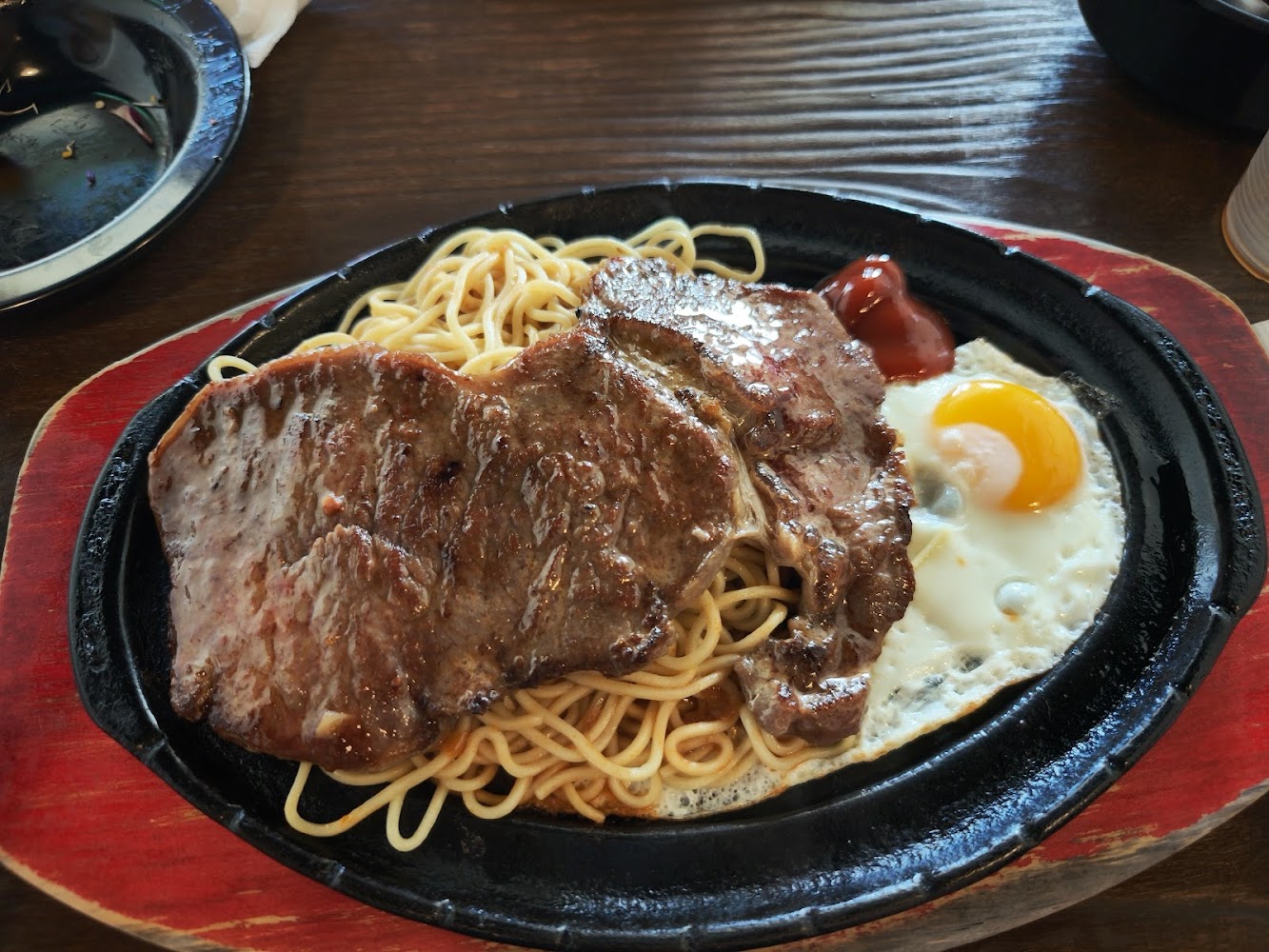 老K牛排鐵板牛排套餐含牛排義大利麵與太陽蛋