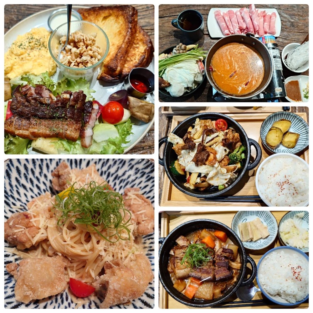 多樣餐點包含燒肉早午餐拼盤火鍋義大利麵與丼飯