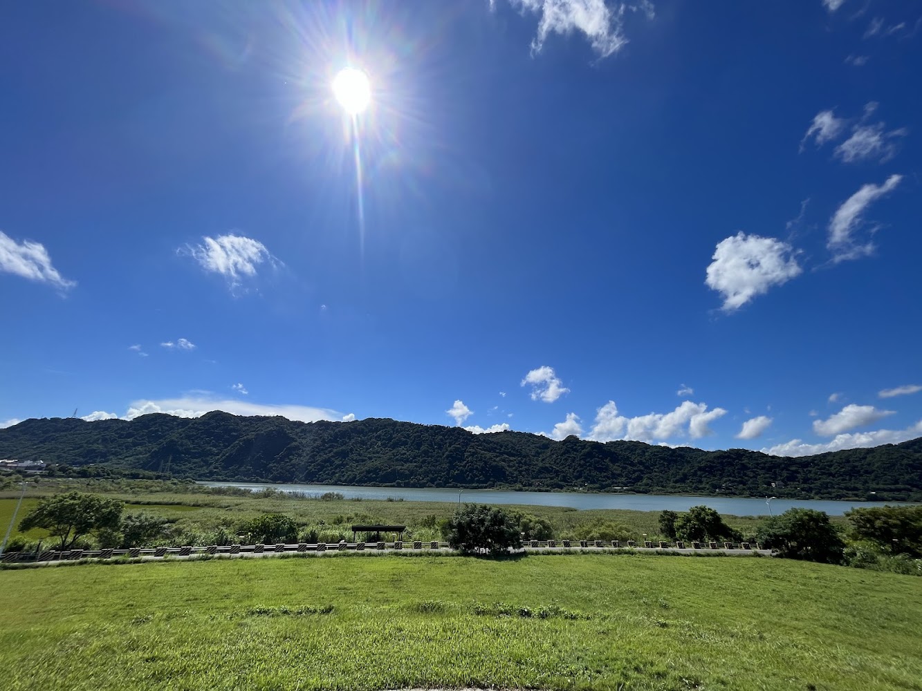 鶯歌山水步道觀景平台草地山景