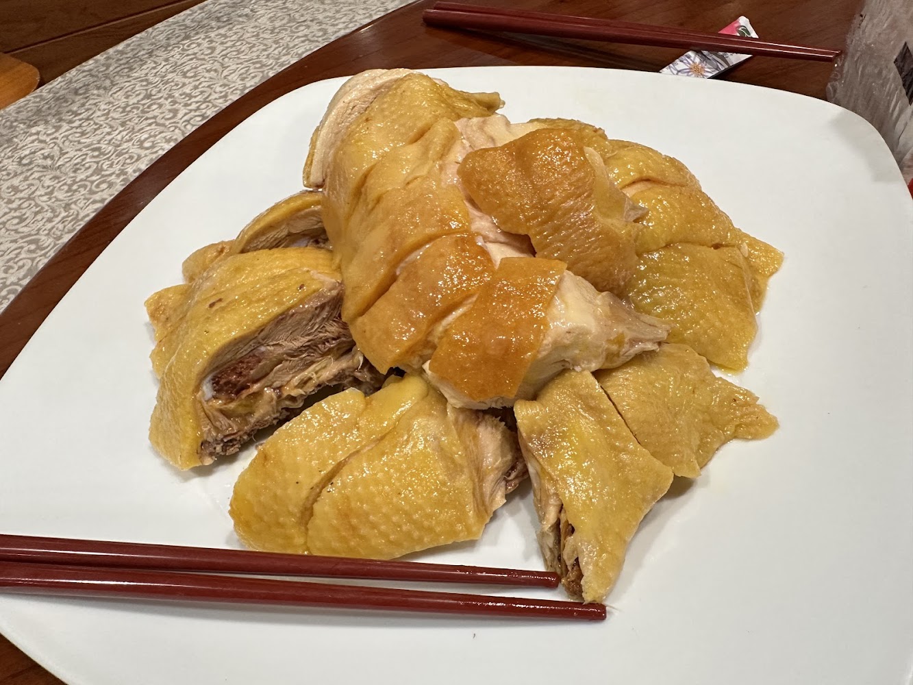 味味香客家庭園餐廳白斬雞特寫