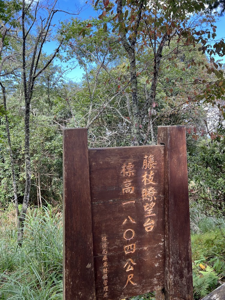 東藤枝山瞭望台標示牌