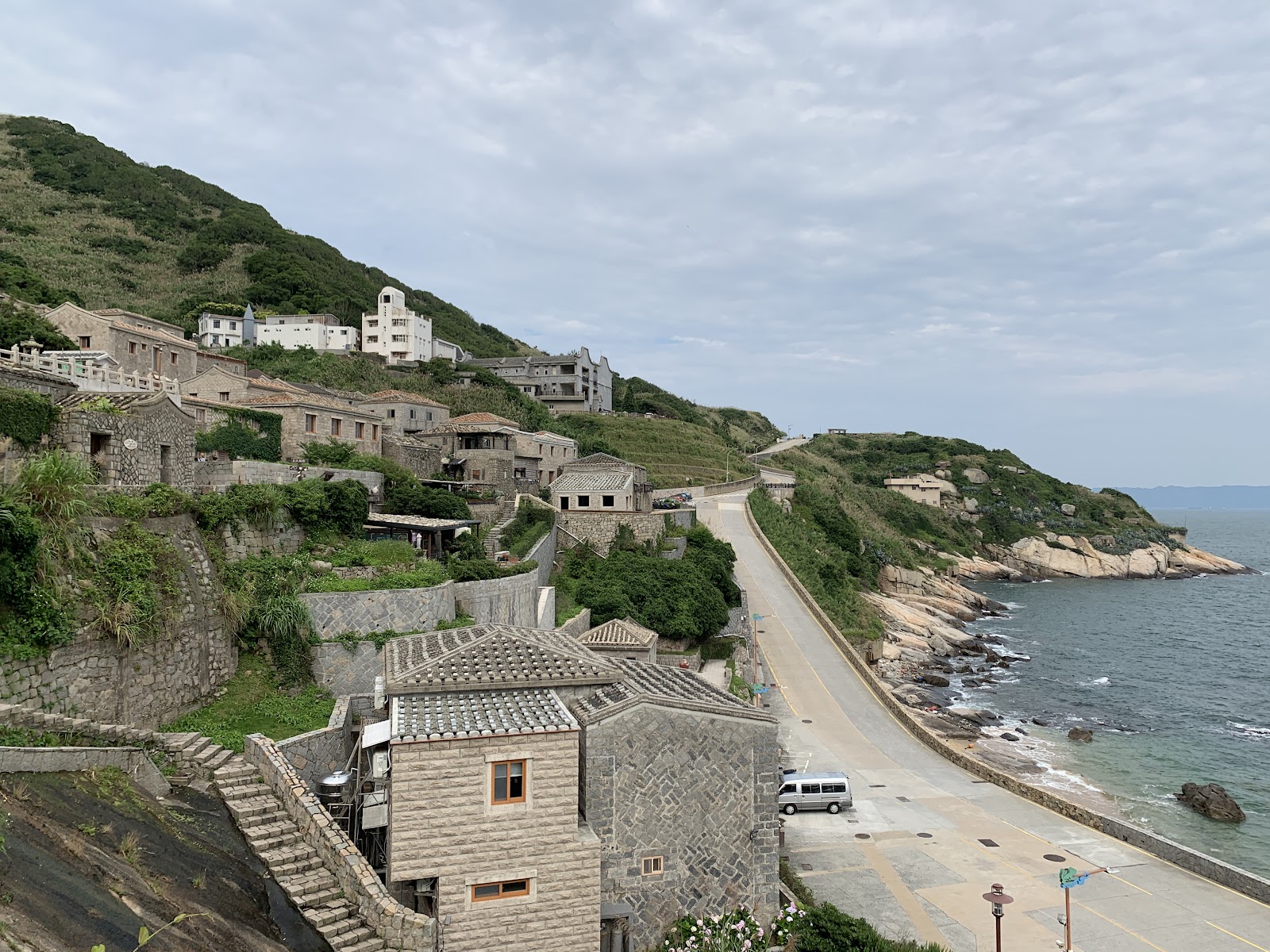 芹壁聚落石頭厝全景北竿馬祖海灣