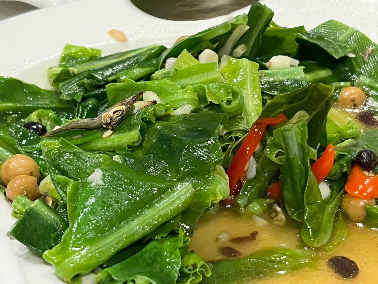 珍饌活海產炒過貓菜小魚乾花生紅辣椒台式炒青菜高雄
