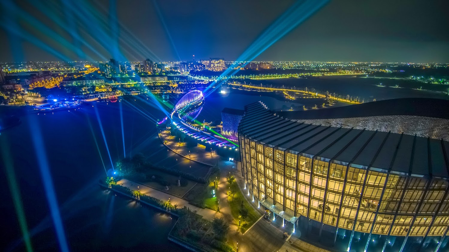 國立故宮博物院南部院區夜間城市感景觀