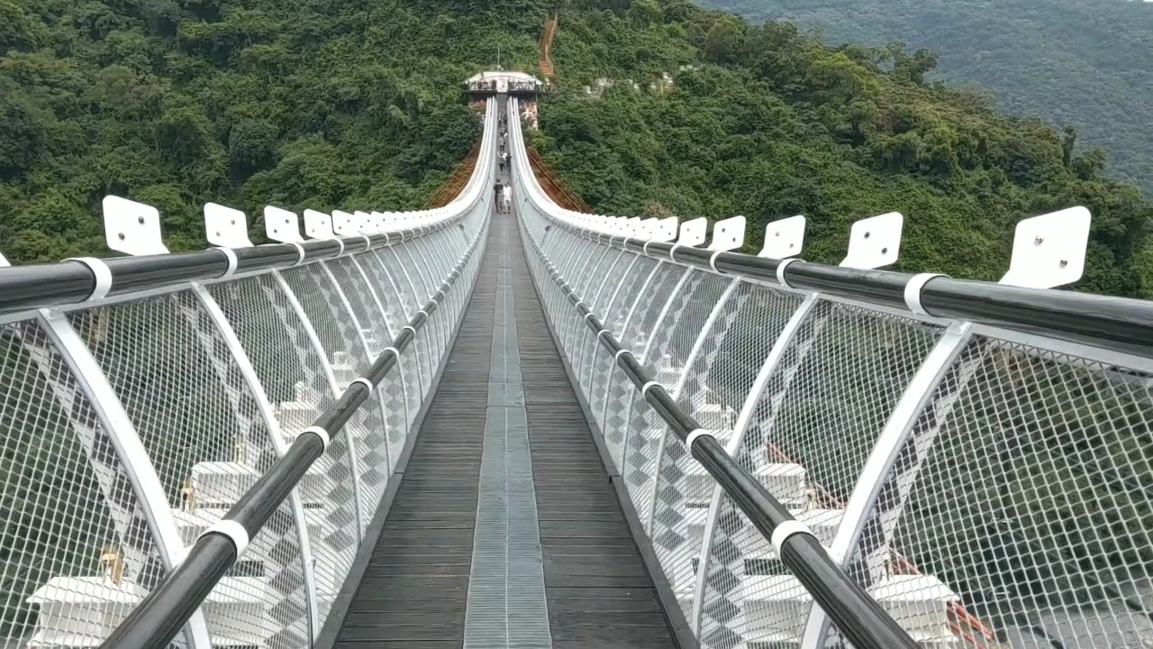 新威森林公園吊橋與山谷景色