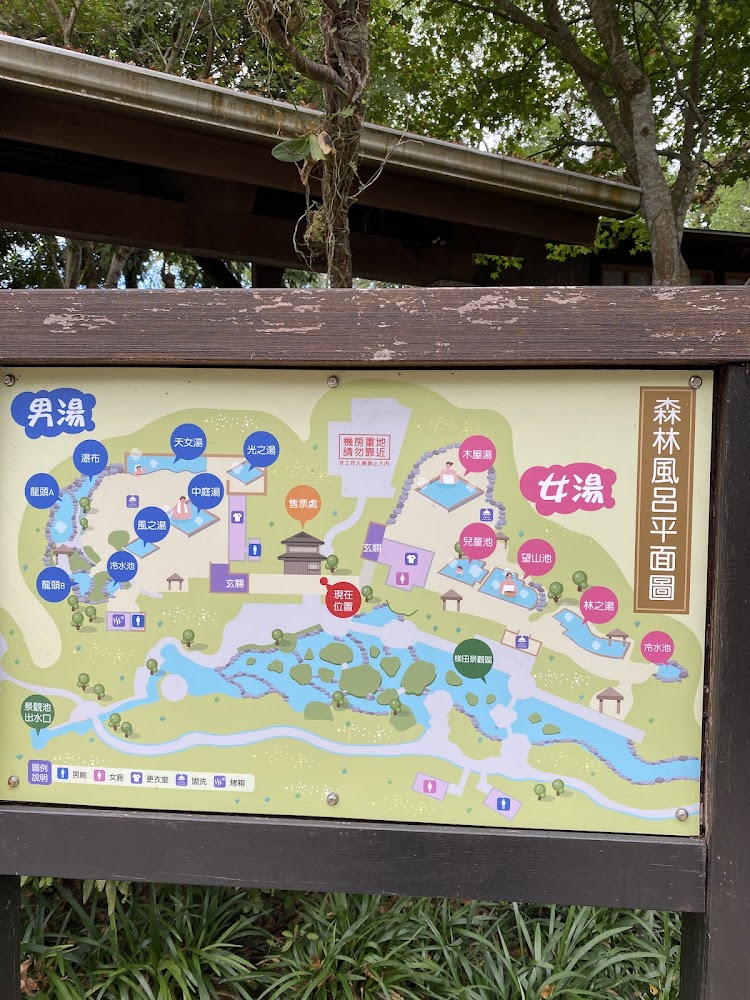 森林風呂平面圖與設施分布