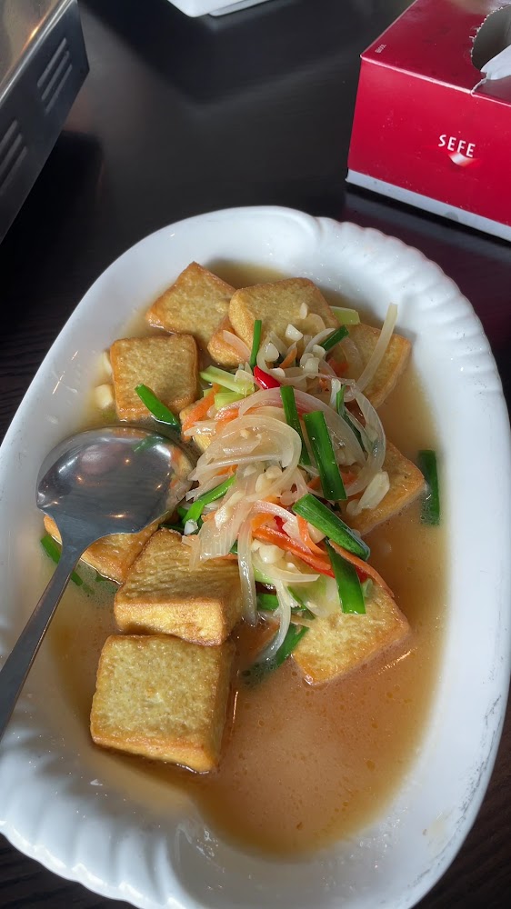 黃山秘境景觀餐廳煎豆腐醬汁熱菜