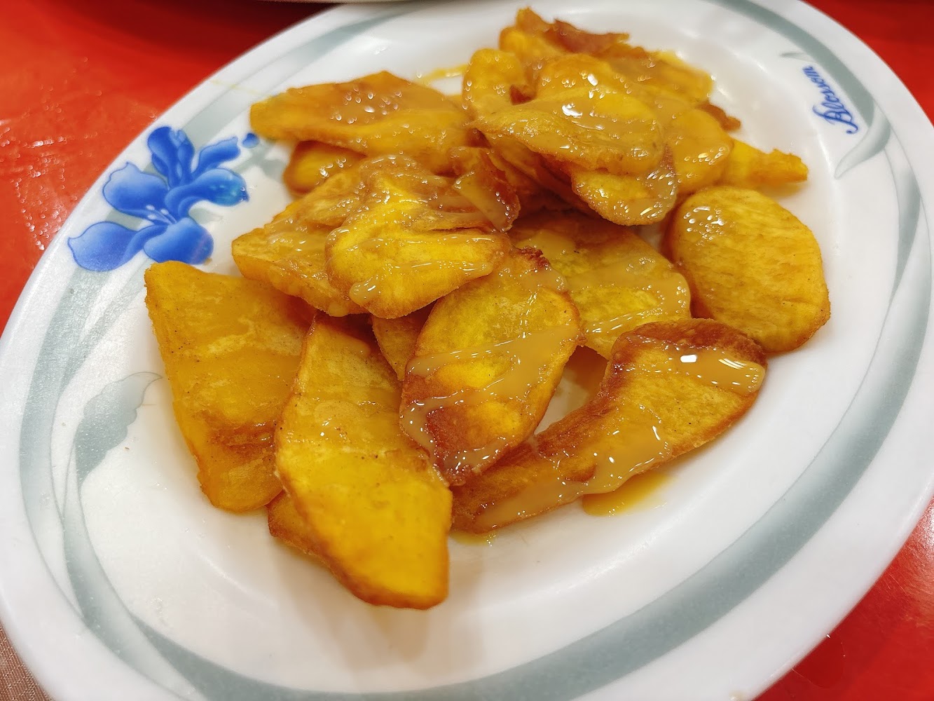 炸地瓜片淋煉乳