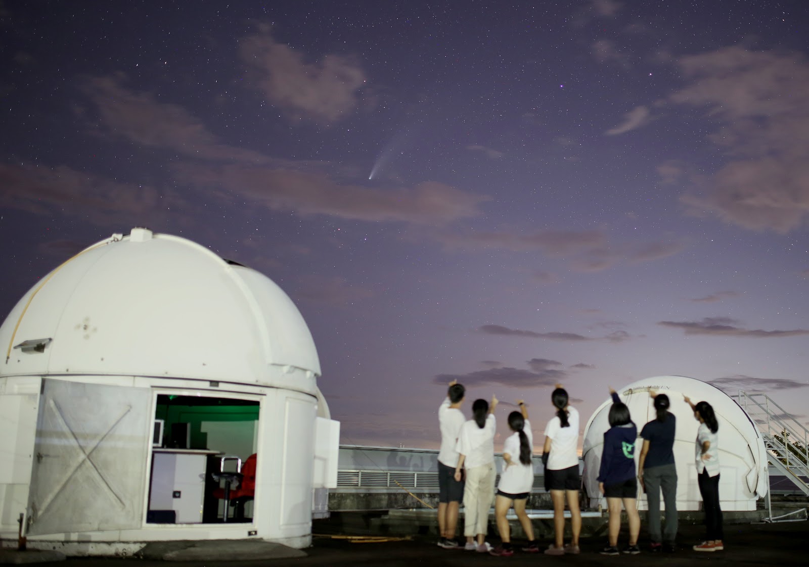 海生館附近天文觀測台 夜間觀星活動 彗星夜空