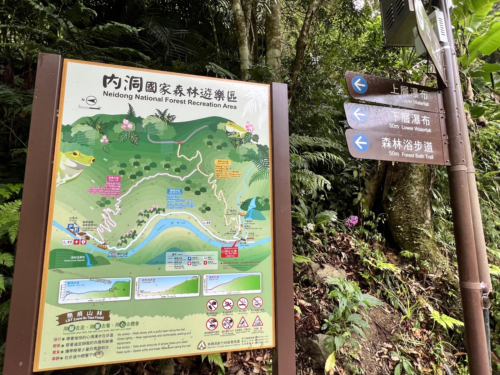 內洞國家森林遊樂區 地圖告示牌 步道指引 入口
