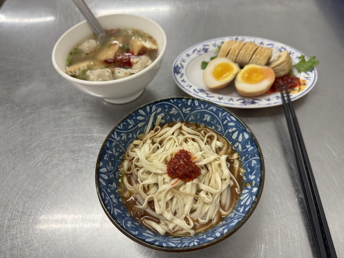 礁溪魚丸米粉麻醬麵雙醬麵與湯