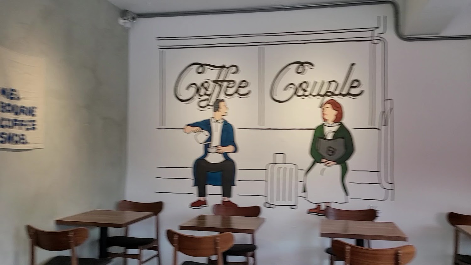 Coffee and Couple二樓彩繪牆與室內空間