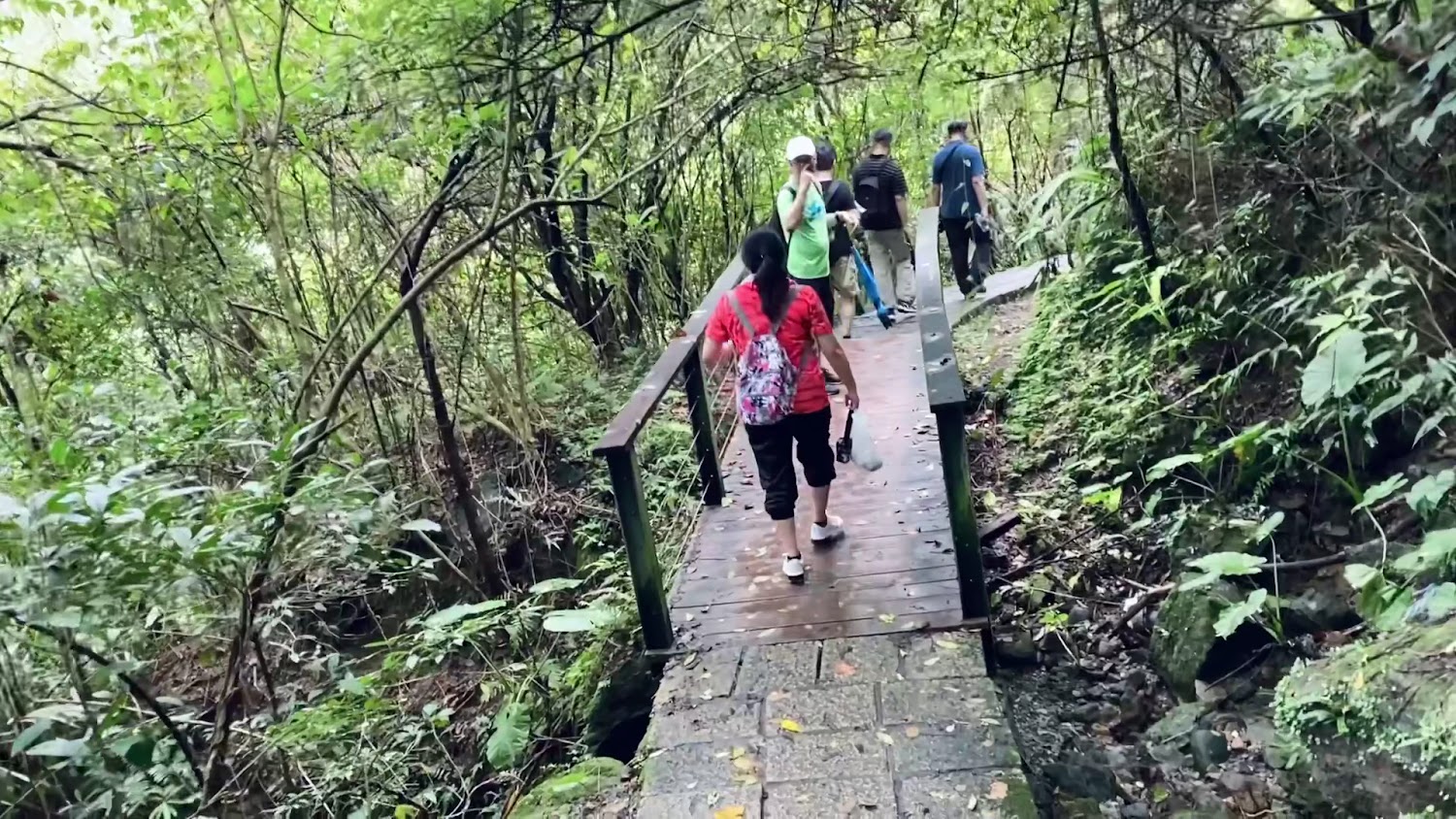 外按古道人群健行畫面