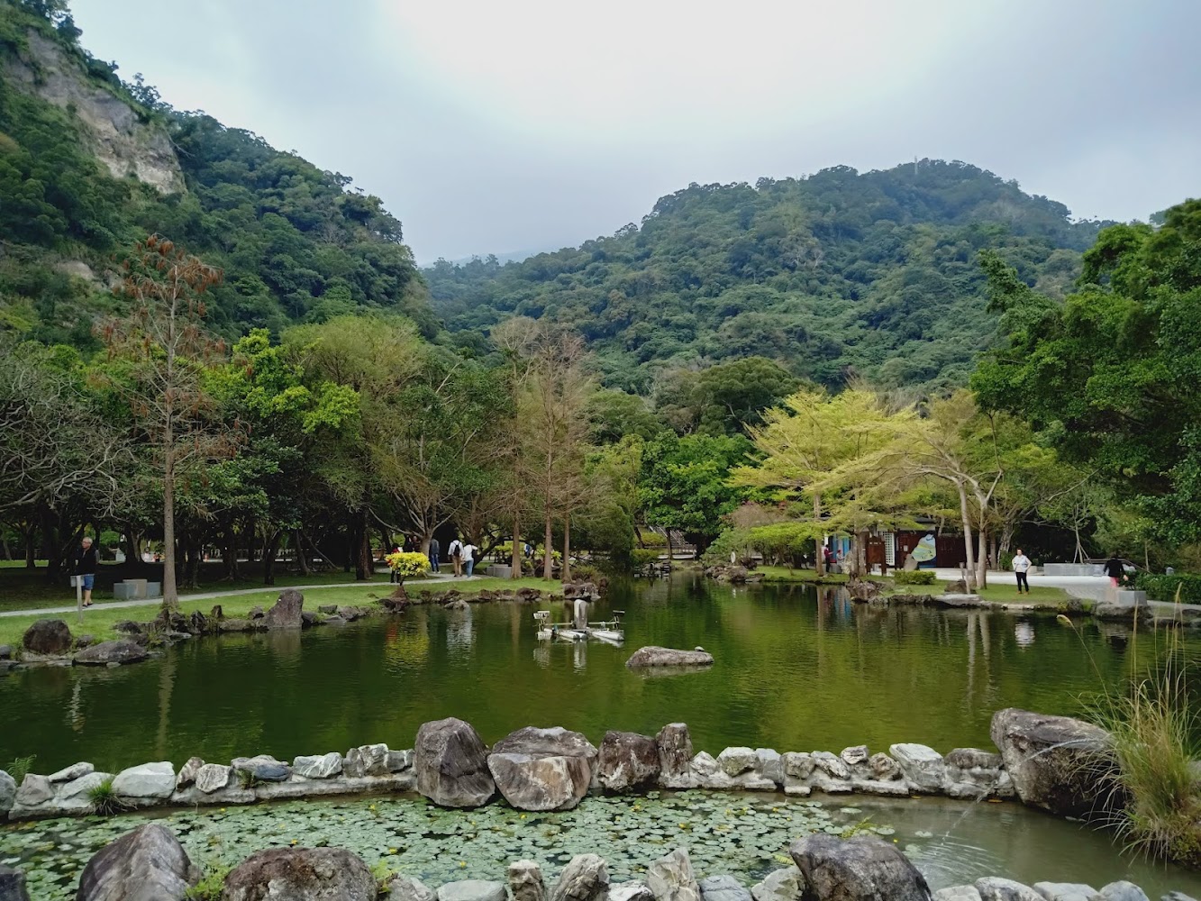 貴子坑親山步道園區池塘景色