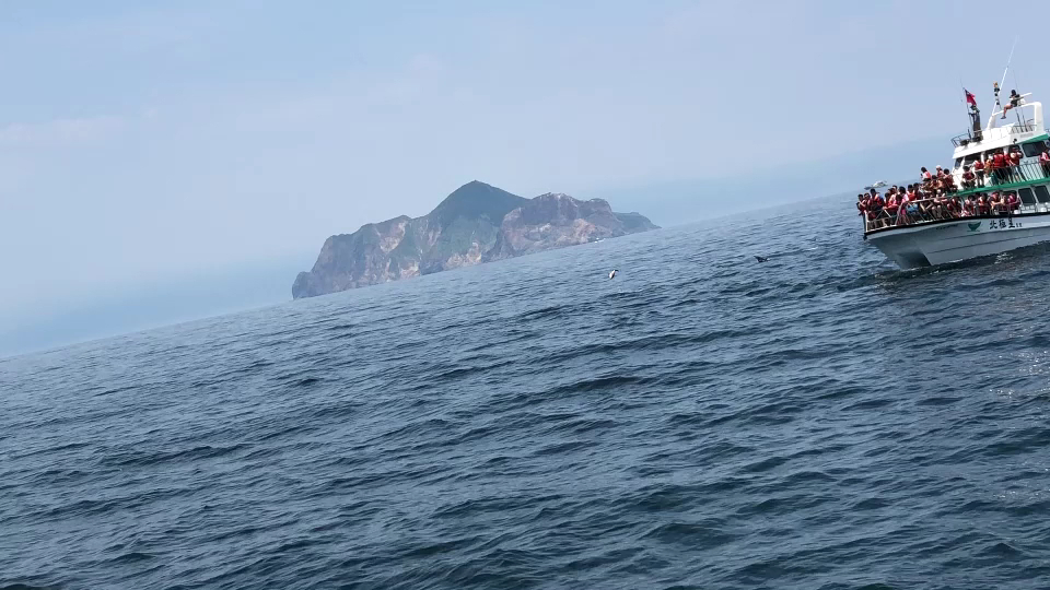 載著遊客前往龜山島海域的賞鯨船